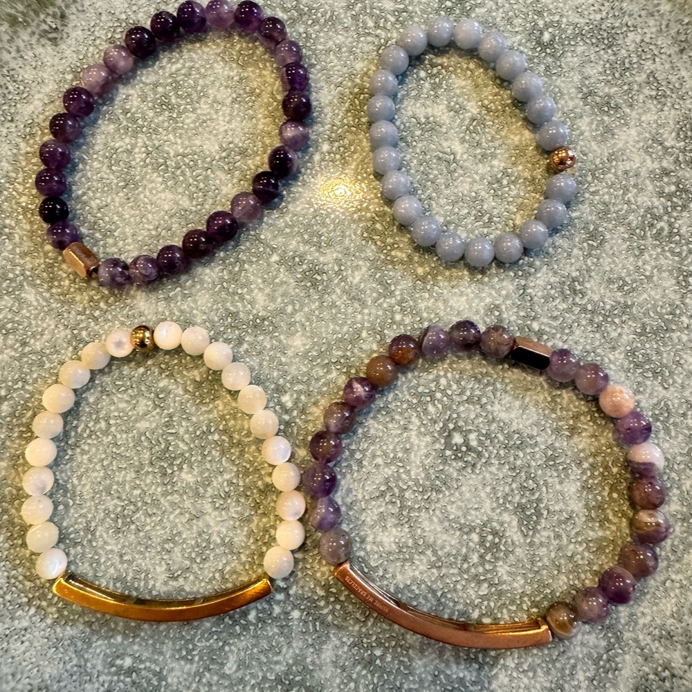 24K Gold-Plated Sterling Silver Bracelet with Jasper and I Affirmation